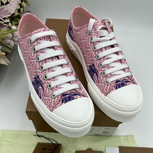 Women’s Burberry Jack TB monogram sneakers size 41 fits 10.5 US - Picture 1 of 12